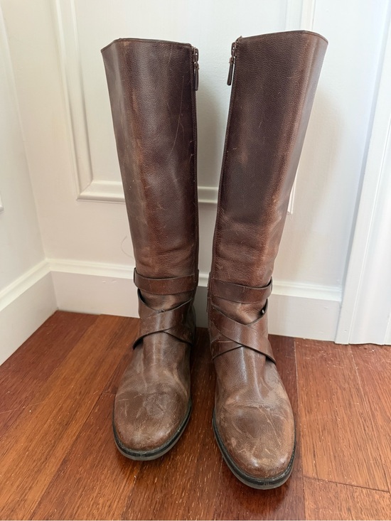 Cole Haan Brown Leather Tall Riding Boots